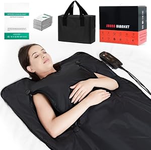 yamxun Sauna Blanket for Home: Portable Full Body Detox Wrap with Deep Heat Relaxation - A