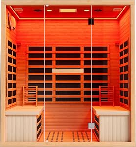 Albott Infrared Sauna 4 Person, Infrared Saunas for Home & Gym, Low EMF 2145W/110V/20A