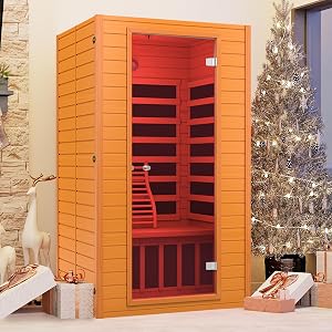springspa Far Infrared Sauna for Home, Home Infrared Saunas up to 2 Person, Indoor Canadia