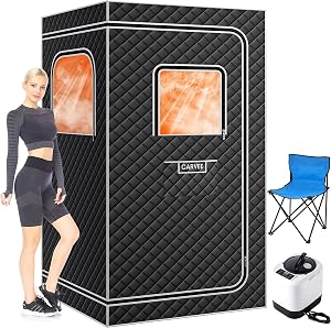 Garvee Sauna Box,Portable Sauna for Home with 4L 1500W Steamer,Explosion Zroof Zip,99 Mins